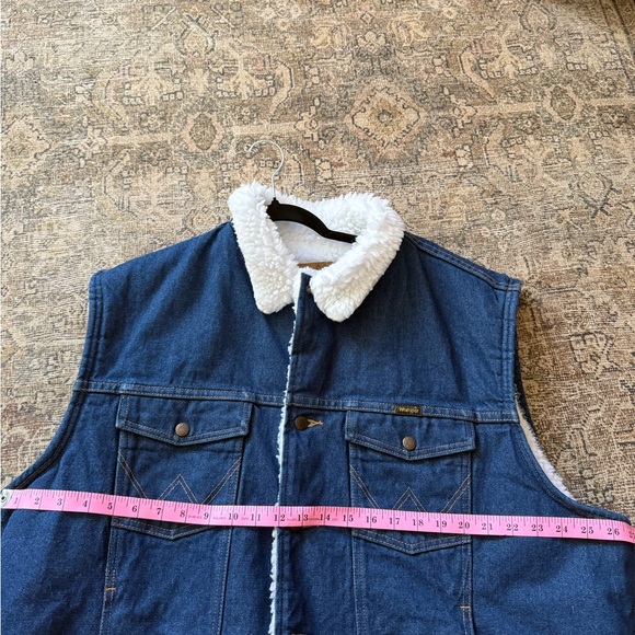 Vintage Wrangler Denim Sherpa-Lined Vest - Picture 6 of 9